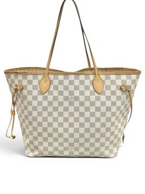 Louis Vuitton Damier Azur MM Neverfull Tote Bag
